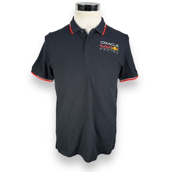 Castore Oracle Red Bull Racing Polo Shirt Mens Small Blue Cotton Regular Fit New - Picture 1 of 10